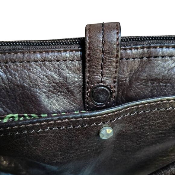 Sigrid Olsen Brown Leather Small Crossbody Bag – Multi-Pocket Interior, Magnetic - Picture 5 of 8